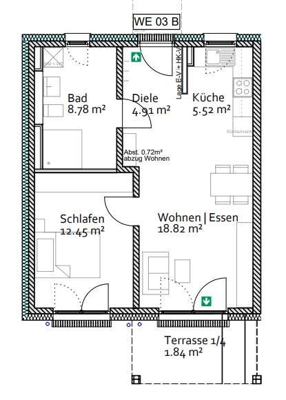 Wohnung zur Miete 840 € 2 Zimmer 52,3 m²<br/>Wohnfläche EG<br/>Geschoss ab sofort<br/>Verfügbarkeit Süd Schwabach 91126