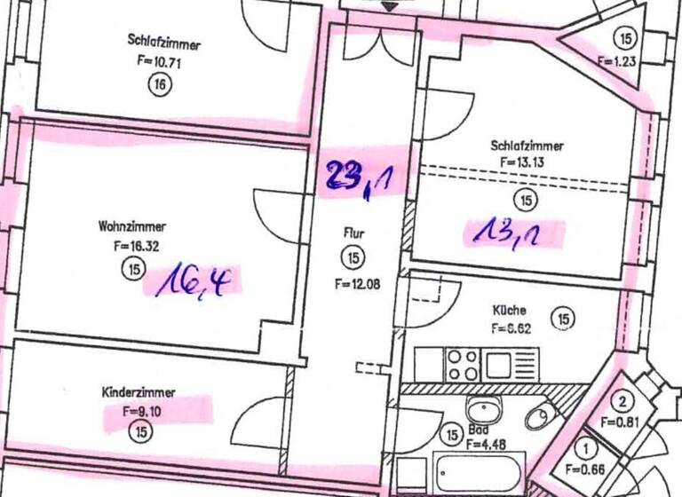 Wohnung zur Miete 880 € 3 Zimmer 61,7 m²<br/>Wohnfläche EG<br/>Geschoss Merseburger Straße 1 Neulindenau Leipzig 04177