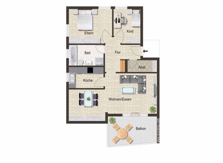 Wohnung zum Kauf 239.000 € 3,5 Zimmer 66,9 m² frei ab sofort Eislingen Eislingen/Fils 73054