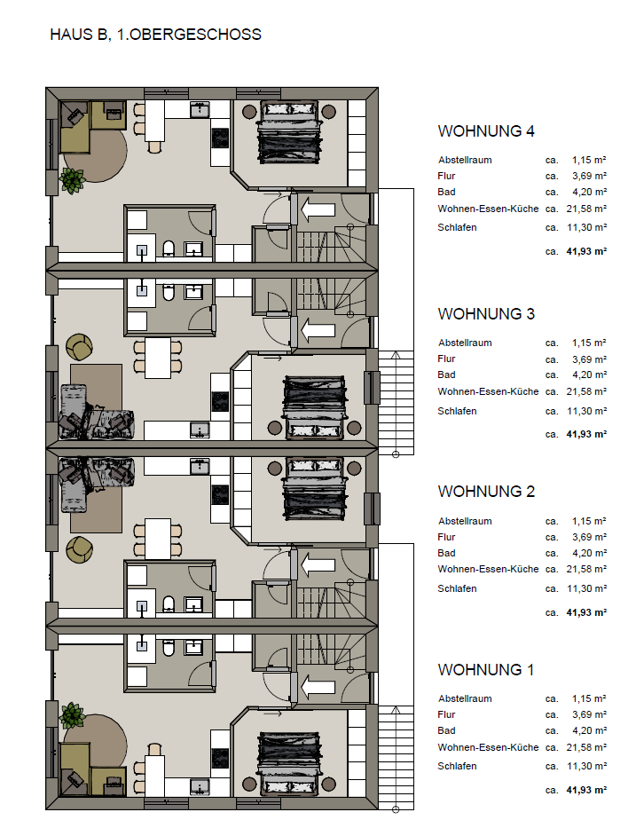 Wohnung zum Kauf 178.412 € 2 Zimmer 41,9 m²<br/>Wohnfläche 1.<br/>Geschoss Nittenau Nittenau 93149