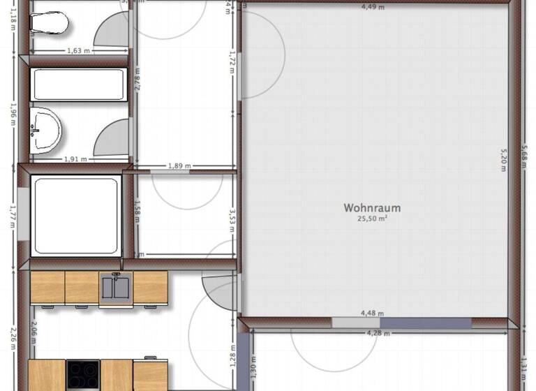 Wohnung zur Miete 798 € 1,5 Zimmer 40 m² 2. Geschoss frei ab 01.05.2026 Universumstrasse Wien, 20. Bezirk, Brigittenau 1200