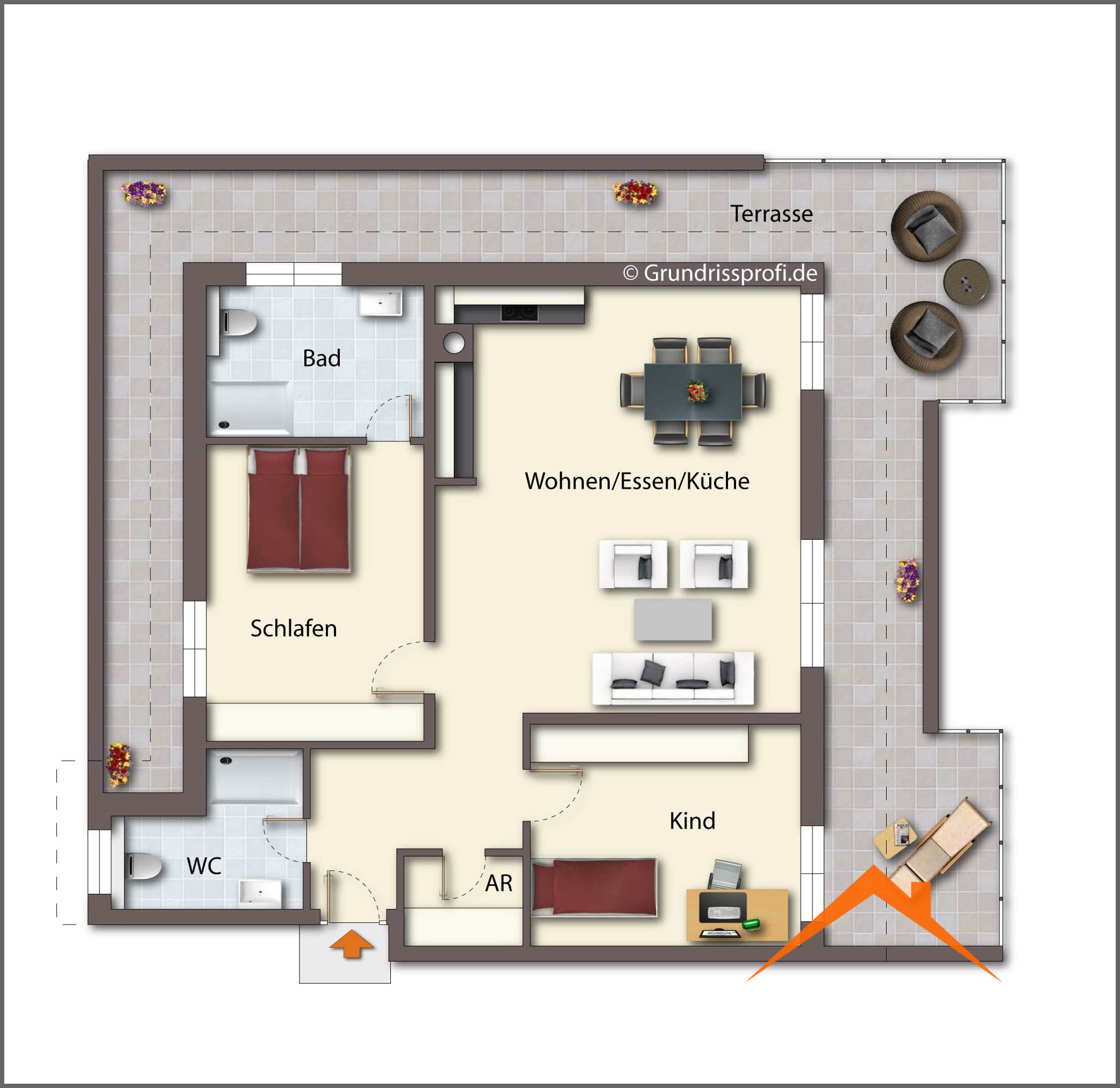 Penthouse zum Kauf provisionsfrei 530.601 € 3 Zimmer 121,1 m²<br/>Wohnfläche Rosengarten Kassel 34132