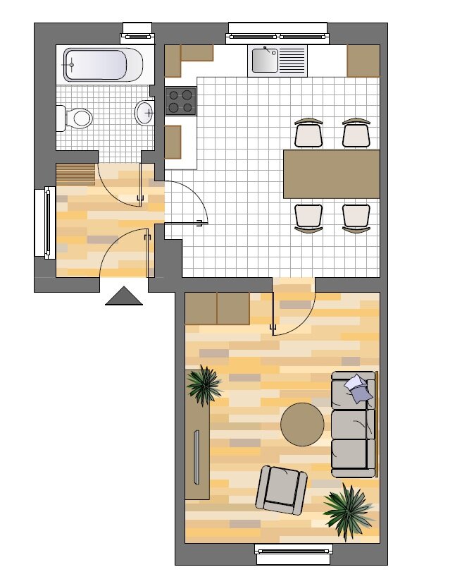 Wohnung zur Miete 289 € 1 Zimmer 37,6 m²<br/>Wohnfläche 1.<br/>Geschoss 15.11.2024<br/>Verfügbarkeit Breite Straße 10 Westerholt Herten 45701