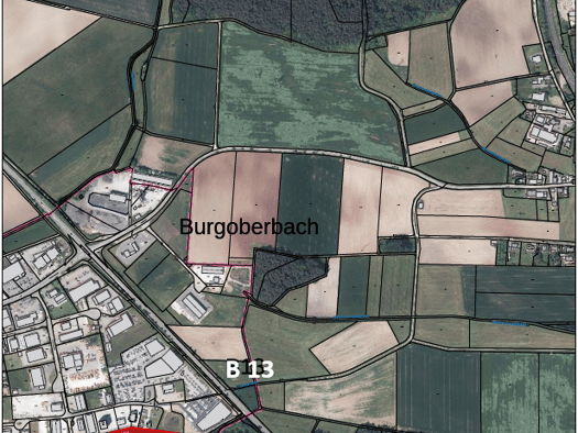 Gewerbegrundstück zum Kauf provisionsfrei 106.000 m² Grundstück frei ab sofort Burgoberbach Burgoberbach 91595