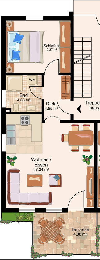 Wohnung zum Kauf 137.900 € 2 Zimmer 53 m²<br/>Wohnfläche Stauffenbergring 18 Ellwangen Ellwangen (Jagst) 73479
