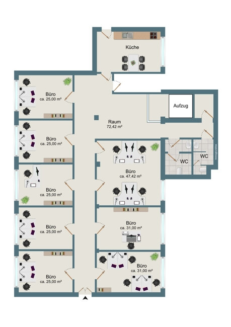 Bürofläche zur Miete 7 € 352 m²<br/>Bürofläche Ludwig-Hupfeld-Straße 16 Böhlitz-Ehrenberg Leipzig / Böhlitz-Ehrenberg 04178