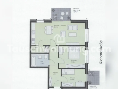Wohnung zur Miete Tauschwohnung 1.200 € 3 Zimmer 77 m² 2. Geschoss Eilbek Hamburg 22089
