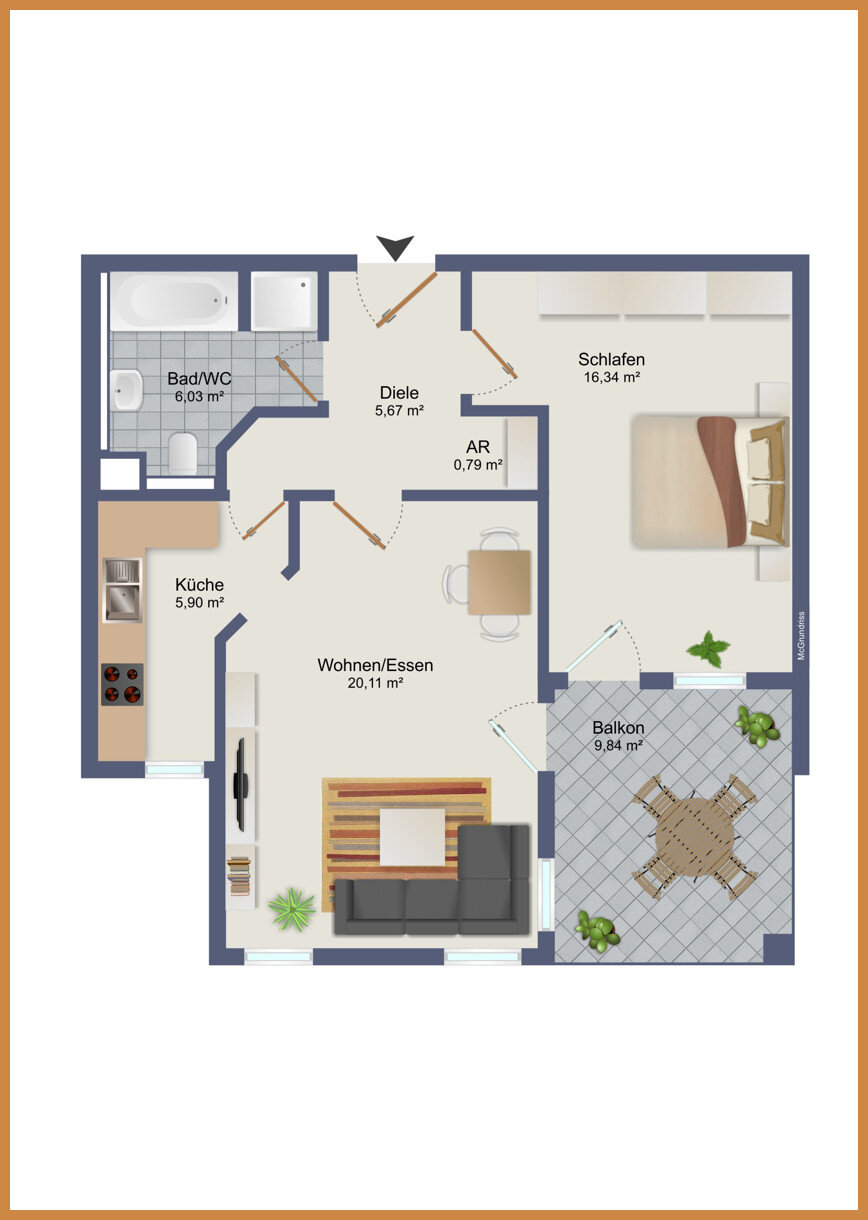 Wohnung zum Kauf 190.000 € 2 Zimmer 60 m²<br/>Wohnfläche 2.<br/>Geschoss Zell Zell am Harmersbach 77736