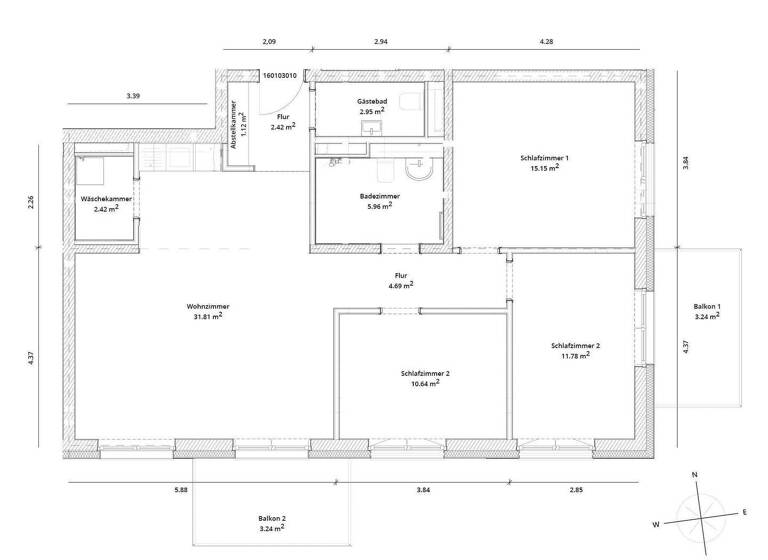 Terrassenwohnung zur Miete 1.885 € 4 Zimmer 95 m² 2. Geschoss Am Maselakepark 11 Spandau Berlin 13587