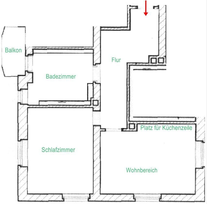 Wohnung zur Miete 301 € 2 Zimmer 54,8 m²<br/>Wohnfläche 1.<br/>Geschoss ab sofort<br/>Verfügbarkeit Frankenberg Frankenberg 09669