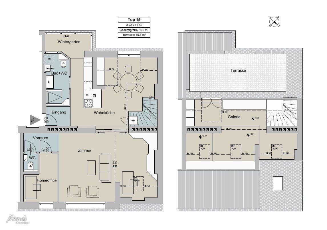 Wohnung zum Kauf 399.000 € 3 Zimmer 105 m²<br/>Wohnfläche 2.<br/>Geschoss Perchtoldsdorf 2380