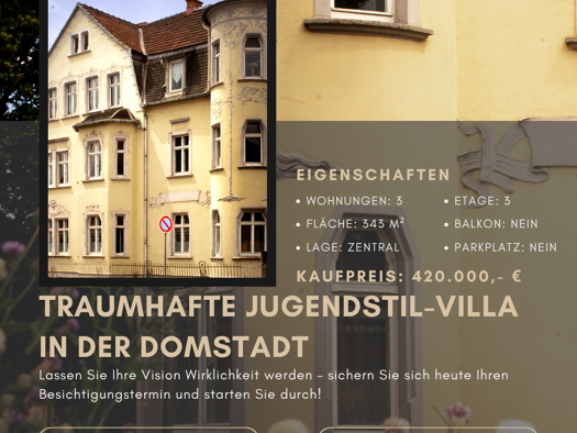 Mehrfamilienhaus zum Kauf als Kapitalanlage geeignet 435.000 € 343 m² 312 m² Grundstück Graf-Stauffenberg-Straße 5 Naumburg Naumburg (Saale) 06618