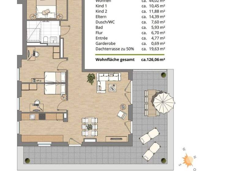 Wohnung zum Kauf 794.900 € 4 Zimmer 126,1 m² 2. Geschoss Hauptstraße 128 Hoffnungsthal Rösrath 51503