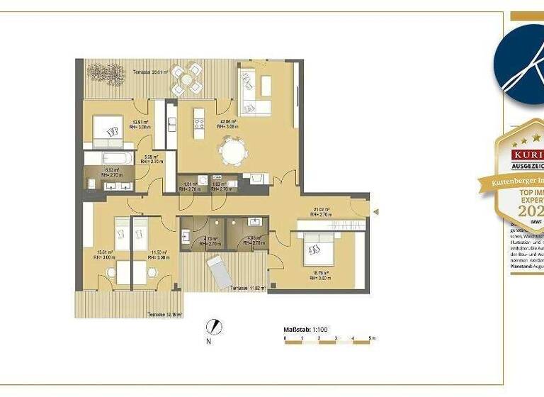 Wohnung zum Kauf 2.745.000 € 5 Zimmer 148 m² Wien 1030