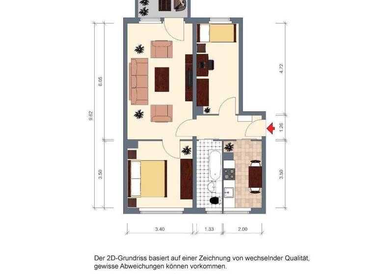 Wohnung zur Miete 329 € 3 Zimmer 58,3 m² 4. Geschoss Givorser Straße 13 Döbeln 04720