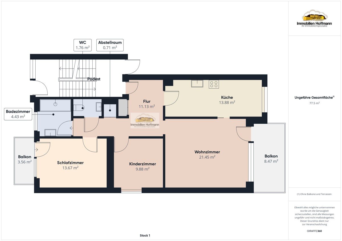 Wohnung zum Kauf 260.000 € 3 Zimmer 85 m²<br/>Wohnfläche 1.<br/>Geschoss Hörstein Alzenau 63755