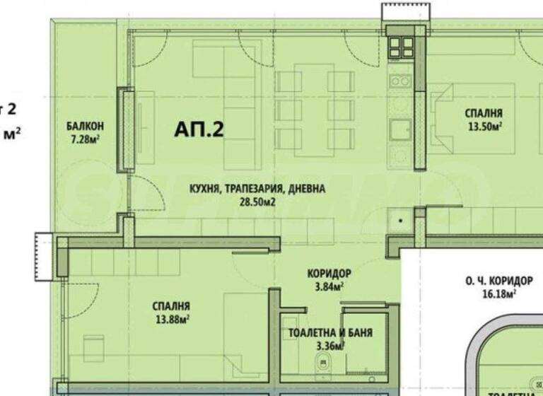Studio zum Kauf 325.171 € 3 Zimmer 107,4 m² Sofia