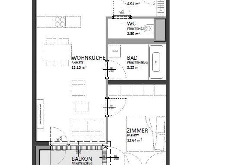 Wohnung zum Kauf 366.000 € 2 Zimmer 53,4 m² 7. Geschoss Josef-Deutsch-Strasse 5 Wien 1100