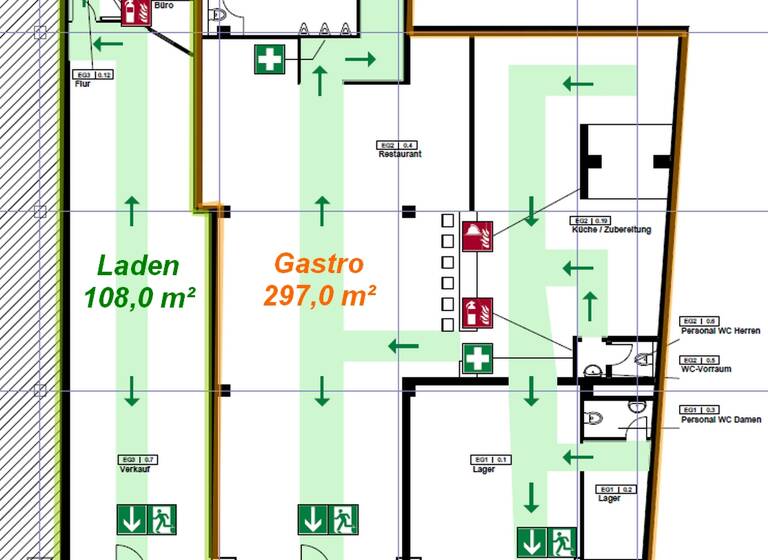 Gastronomie/Hotel zur Miete 1.800 € 297 m² Gastrofläche Kaiserstraße 85-89 Alt-Wetter Wetter (Ruhr) 58300