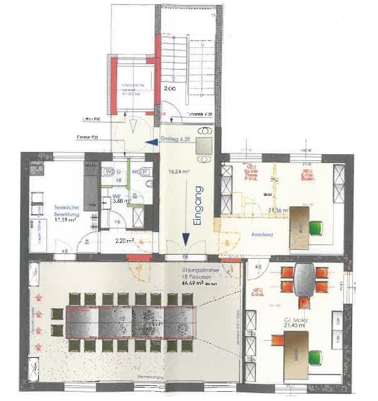 Bürofläche zur Miete 1.370 € 5 Zimmer 125,1 m²<br/>Bürofläche Launsdorf 9314