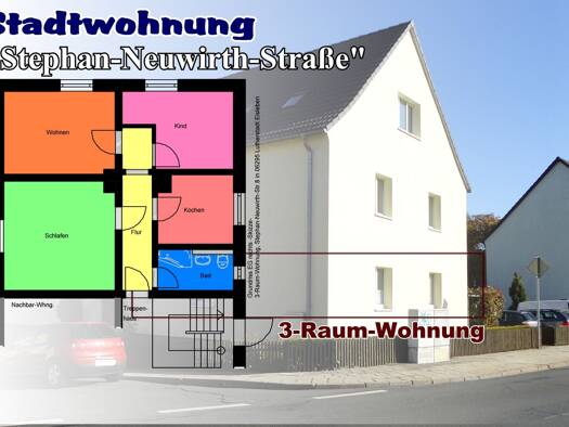 Wohnung zur Miete 342 € 3 Zimmer 55 m² EG Stephan-Neuwirth-Straße 8 Lutherstadt Eisleben Eisleben 06295