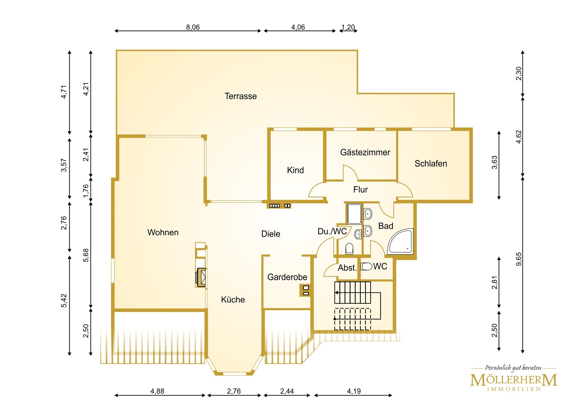 Wohnung zum Kauf provisionsfrei 360.000 € 4 Zimmer 144 m²<br/>Wohnfläche West Hameln 31787