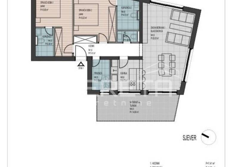 Wohnung zum Kauf 420.000 € 3 Zimmer 87 m² Okrug