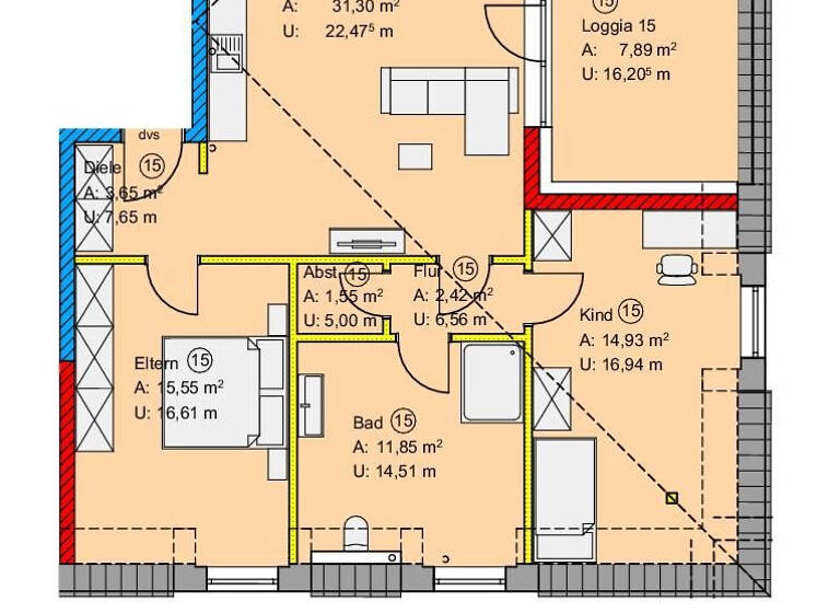 Wohnung zum Kauf - Erstbezug provisionsfrei 343.600 € 3 Zimmer 88,1 m² 2. Geschoss Bitburg 54634