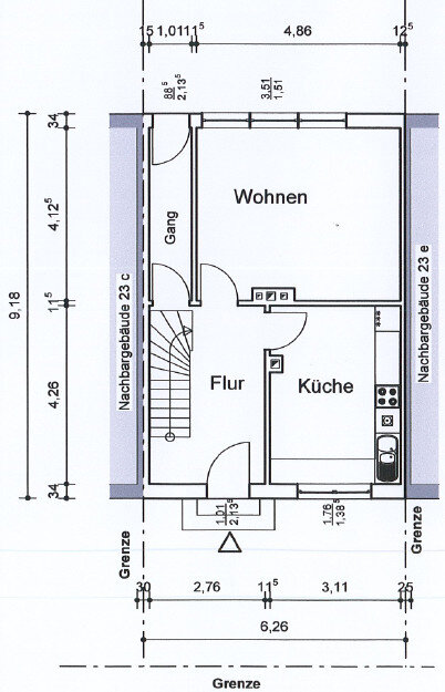 Reihenmittelhaus zum Kauf 149.900 € 4 Zimmer 90,8 m²<br/>Wohnfläche 205 m²<br/>Grundstück Brunsbüttel 25541