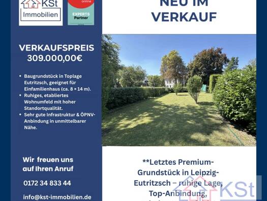 Grundstück zum Kauf 309.000 € 388 m² Grundstück Eutritzsch Leipzig 04129