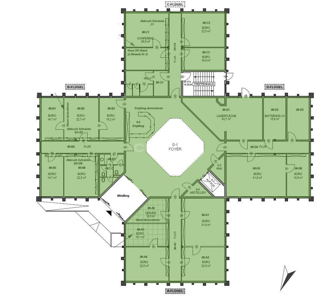 Büro-/Praxisfläche zur Miete 565 m²<br/>Bürofläche ab 565 m²<br/>Teilbarkeit Leithe Bochum 44866