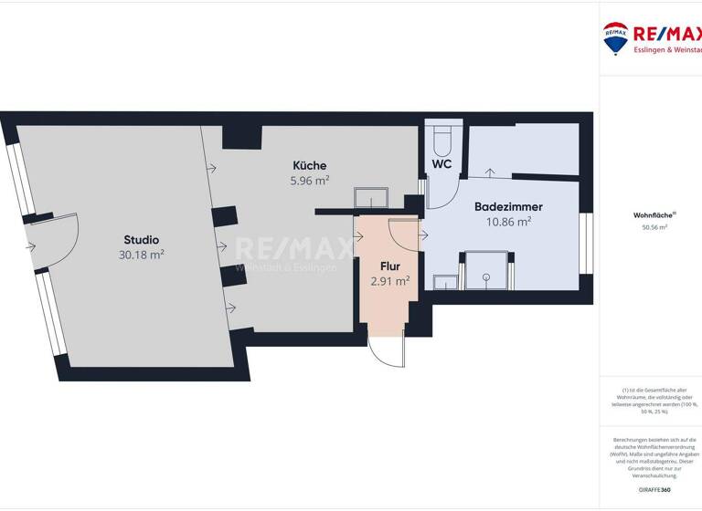 Ladenfläche zum Kauf 179.000 € 1 Zimmer 50 m² Verkaufsfläche Stadtmitte Esslingen 73728