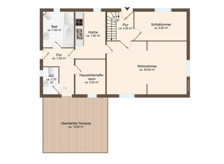 Einfamilienhaus zum Kauf 169.000 € 5 Zimmer 121 m² 875 m² Grundstück Strücklingen-Wittensand Saterland / Wittensand 26683