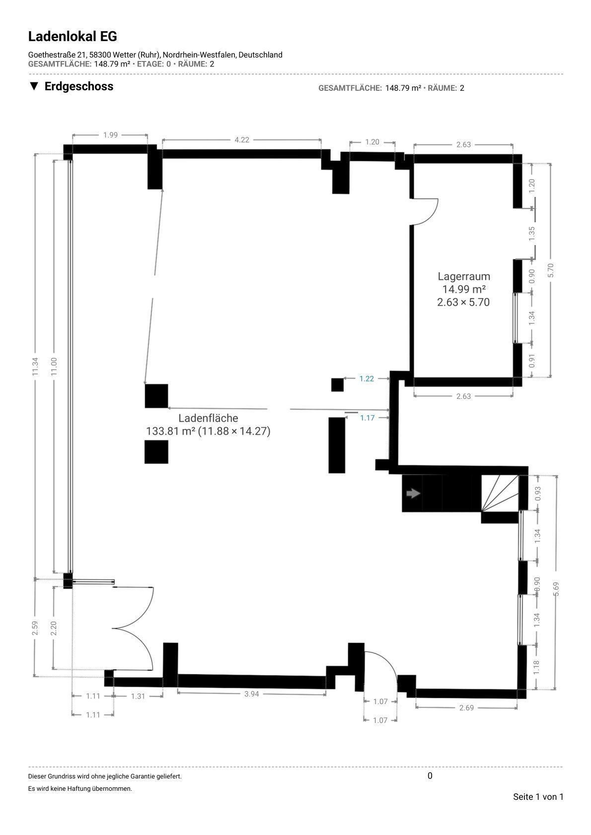 Praxis zur Miete provisionsfrei 849 € 4 Zimmer 201,4 m²<br/>Bürofläche Goethestraße 21 Grundschöttel Wetter (Ruhr) 58300