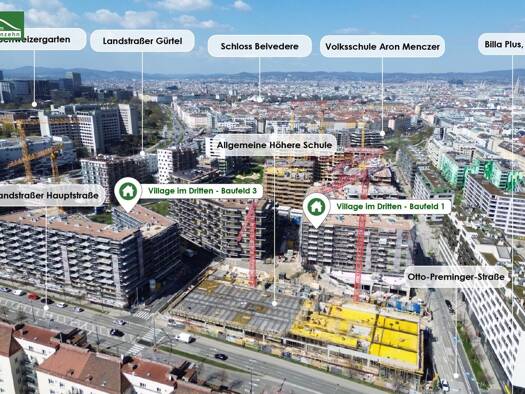 Wohnung zur Miete - Erstbezug 1.328 € 3 Zimmer 72,1 m² 5. Geschoss frei ab 01.11.2026 Billy-Wilder-Promenade 3 Landstraße 1030