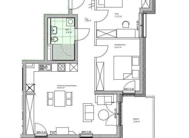Wohnung zur Miete 1.500 € 4 Zimmer 99,2 m² 1. Geschoss frei ab sofort Südring 88-88a Mitte Heiligenhaus 42579