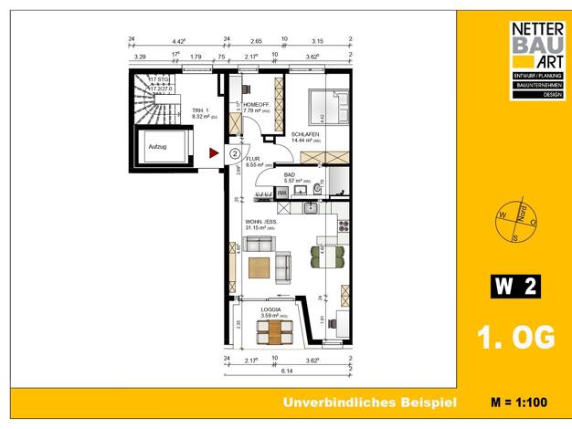 Wohnung zum Kauf - Neubau provisionsfrei 454.300 € 2 Zimmer 69,1 m² 1. Geschoss Holzstraße 55 Südstadt Fürth 90763