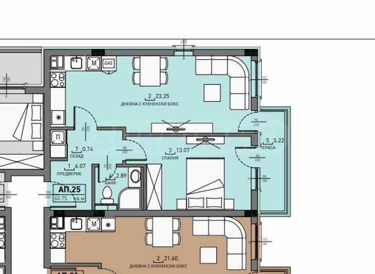 Studio zum Kauf 155.000 € 2 Zimmer 70 m² Sofia