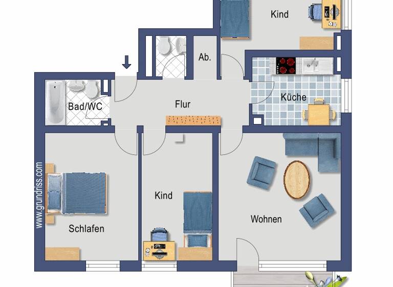 Wohnung zum Kauf provisionsfrei 210.000 € 4 Zimmer 79,8 m²<br/>Wohnfläche Erlanger Straße 49 Ronhof 153 Fürth 90765