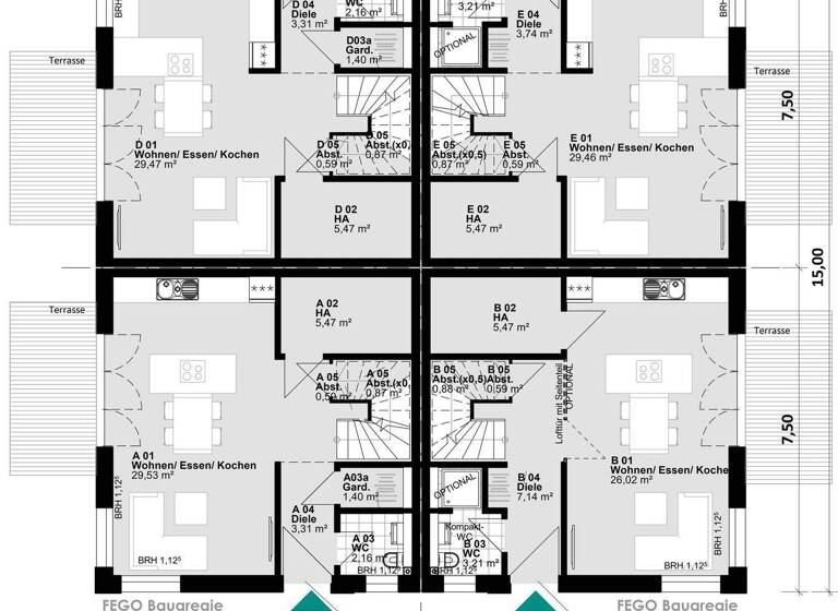 Doppelhaushälfte zum Kauf - Erstbezug provisionsfrei 599.000 € 6 Zimmer 123 m² 185 m² Grundstück Niendorf Hamburg 22455