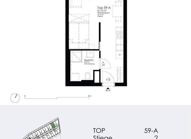 Wohnung zur Miete 603 € 1 Zimmer 31,8 m² 3. Geschoss frei ab 01.05.2026 Kaisermühlenstraße 8 Wien 1220