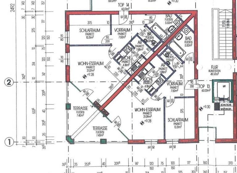 Wohnung zur Miete 552 € 2 Zimmer 52,6 m² frei ab 01.03.2026 Anastasius-Grün-Straße 26 - 28 Lustenau Linz 4020