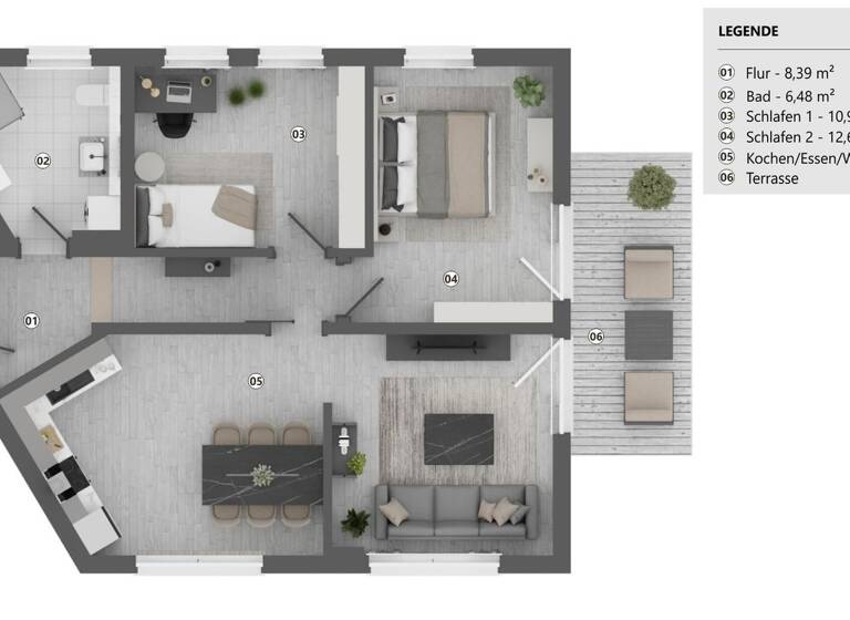 Wohnung zum Kauf 232.000 € 3 Zimmer 68 m² EG Königsberger Straße 2 Neuendettelsau 91564