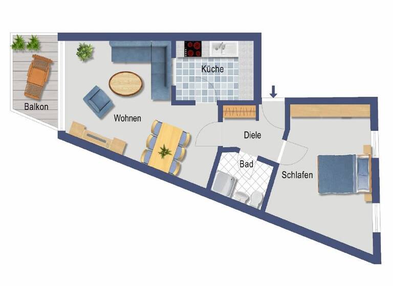 Wohnung zum Kauf 199.500 € 2 Zimmer 72 m² Lechenich Erftstadt 50374