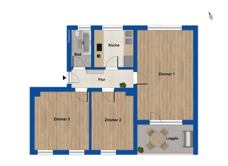 Wohnung zum Kauf 249.000 € 3 Zimmer 72 m² Rüttenscheid Essen 45131