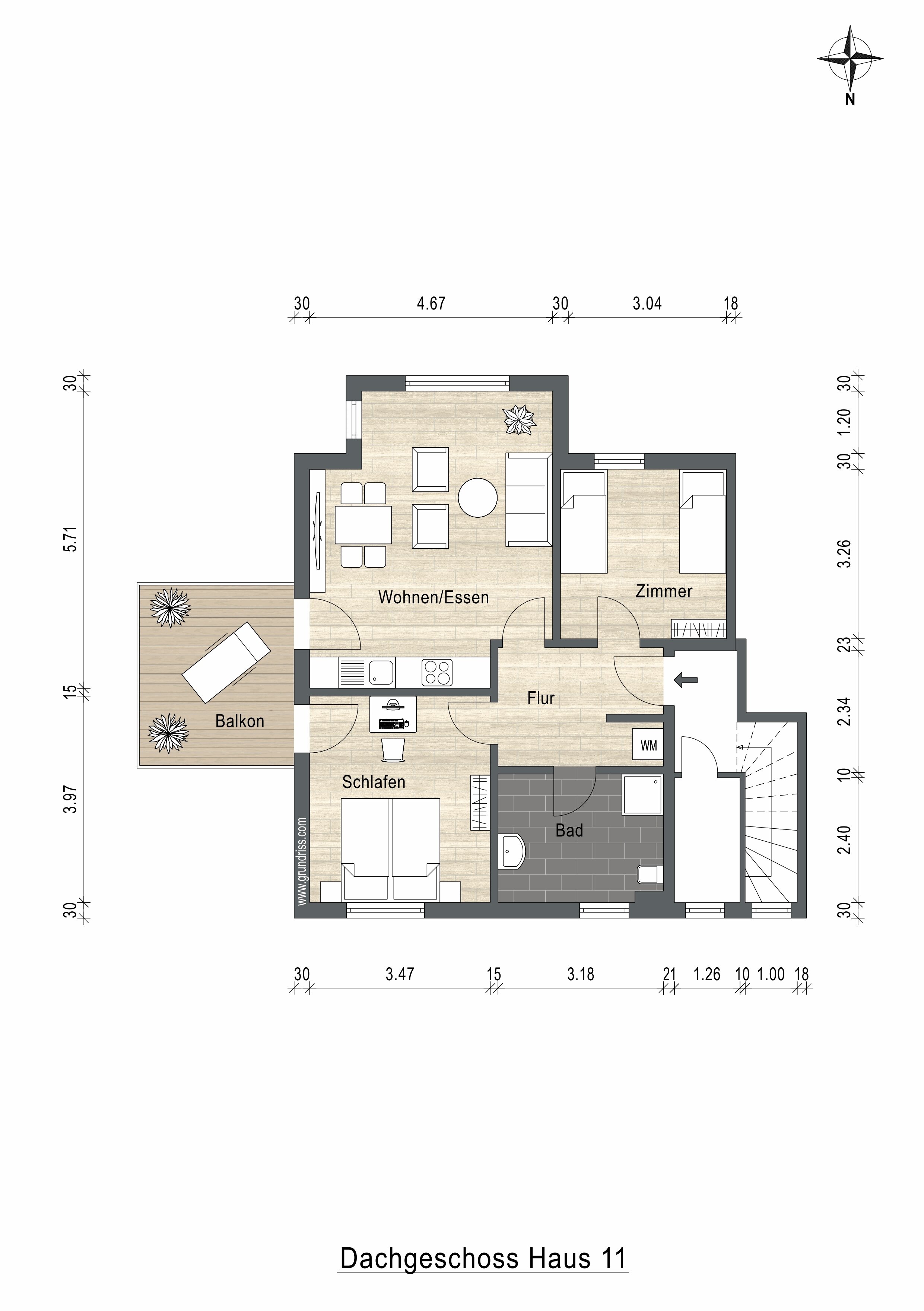 Wohnung zum Kauf provisionsfrei 278.000 € 3 Zimmer 70,3 m²<br/>Wohnfläche 1.<br/>Geschoss Thurbruchstraße 28 Kachlin Dargen 17419