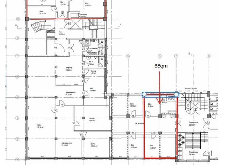 Bürofläche zur Miete 9,50 € 192 m²<br/>Bürofläche ab 192 m²<br/>Teilbarkeit Eilbek Hamburg 22089