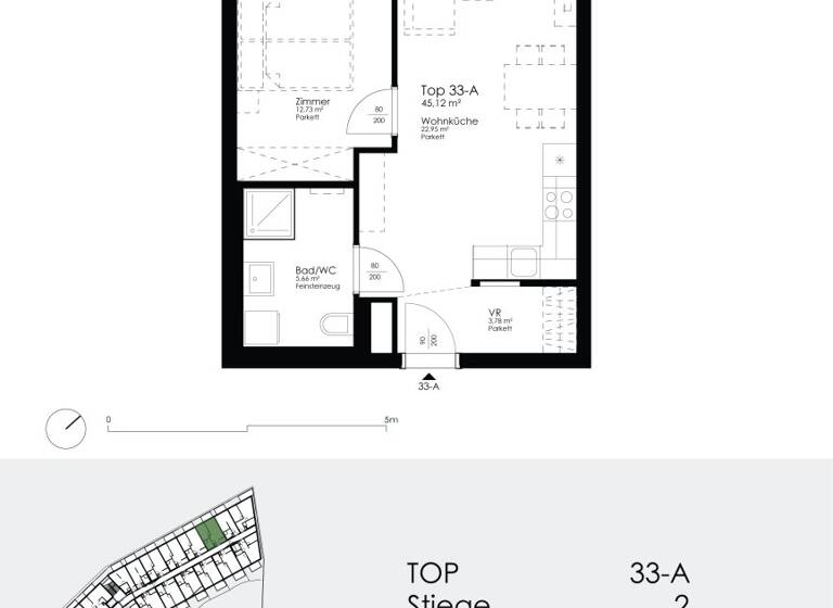 Wohnung zur Miete 746 € 2 Zimmer 45,1 m² 2. Geschoss frei ab 01.07.2026 Kaisermühlenstraße 8 Wien 1220
