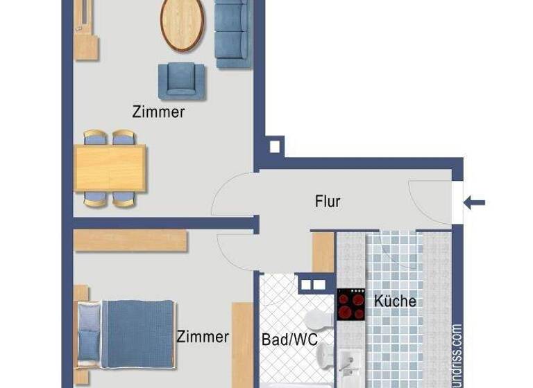 Wohnung zum Kauf provisionsfrei 203.000 € 2,5 Zimmer 53,2 m² 2. Geschoss Markomannenweg 8 Unterliederbach Frankfurt 65929