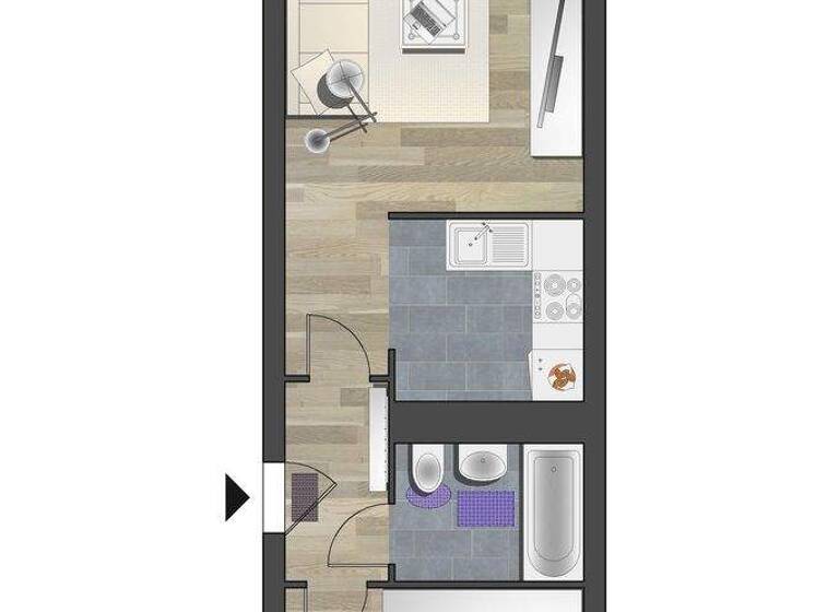 Wohnung zur Miete 260 € 2 Zimmer 41,2 m² 3. Geschoss frei ab 01.04.2026 Albert-Köhler-Str. 34 Morgenleite Chemnitz 09122